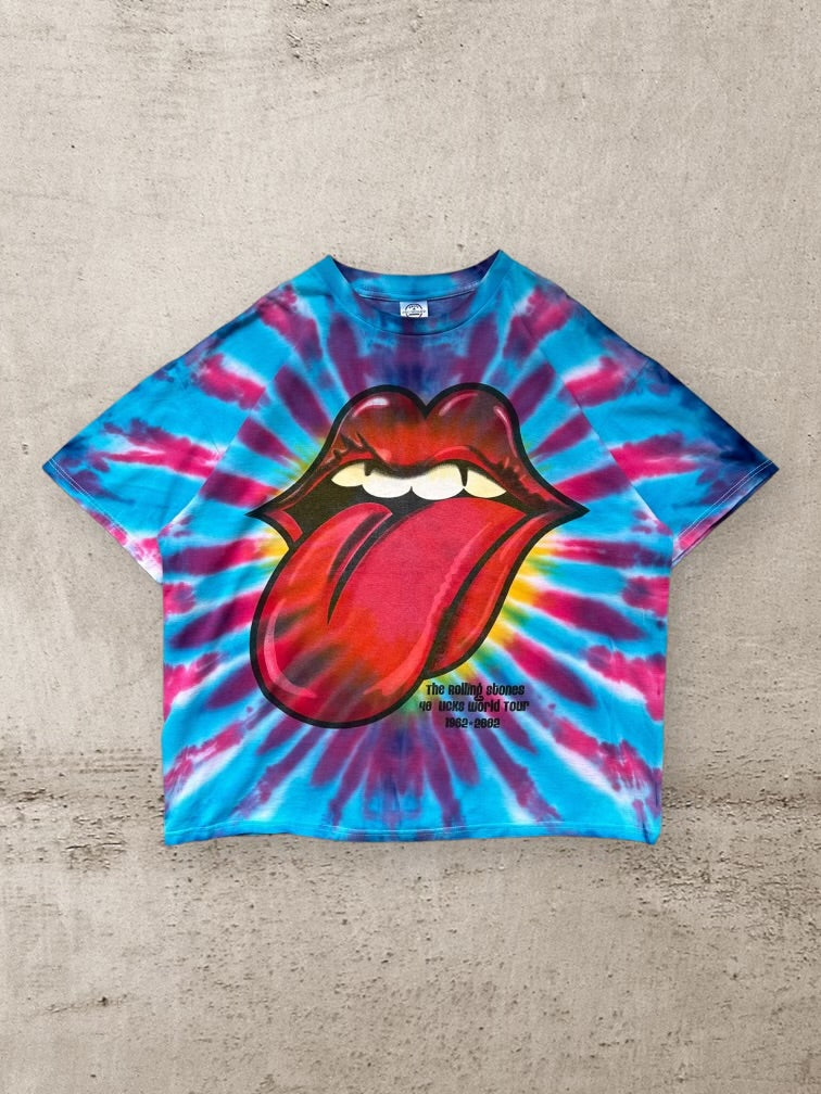 00s Rolling Stones World Tour Tie Dye Graphic T-Shirt - XL