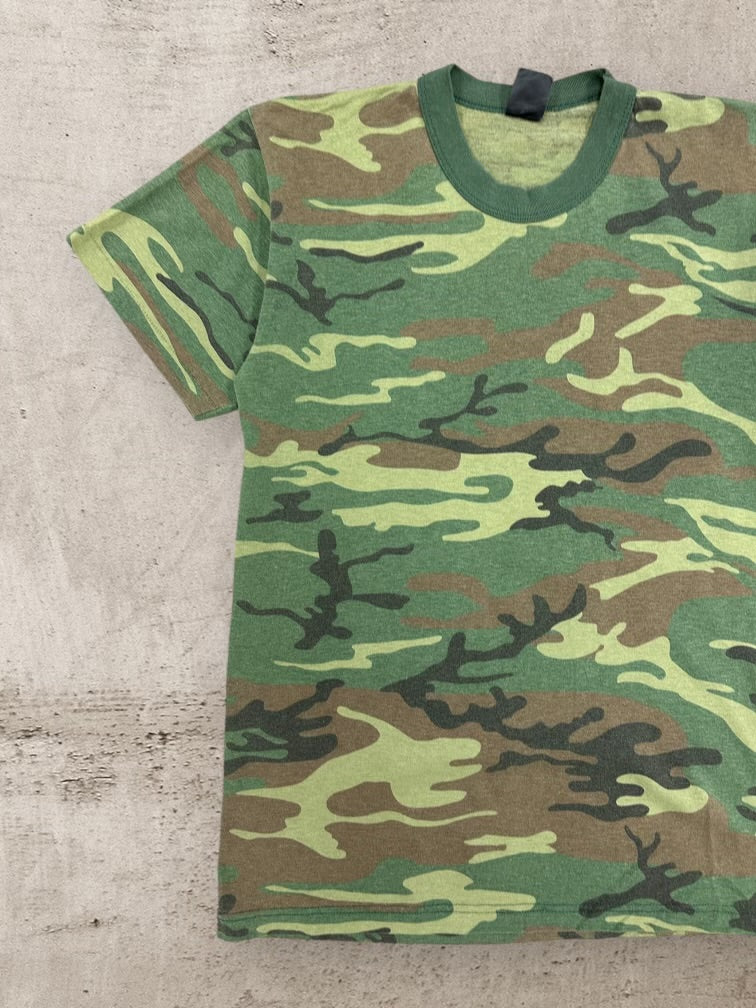 80s Army Camouflage T-Shirt - Medium