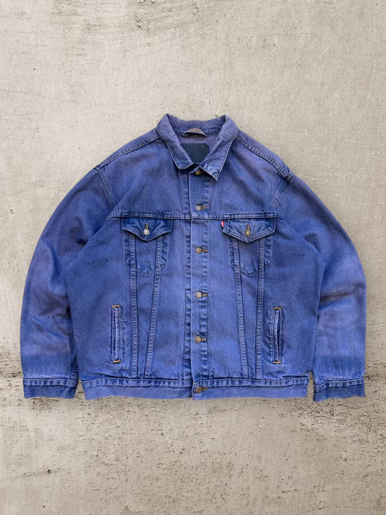 90年代 Levi's 染めパープルデニムジャケット - XL