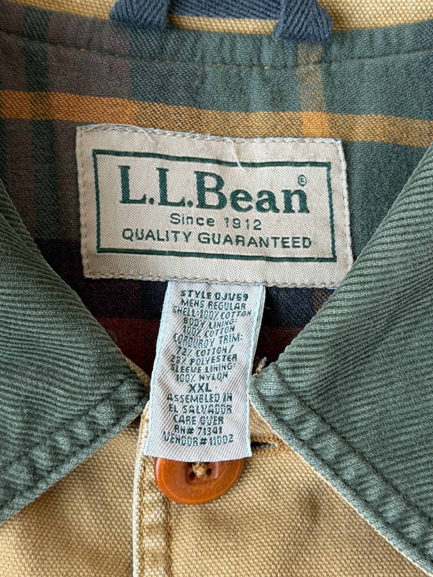 00s L.L Bean Blanket Lined Chore Jacket - XXL