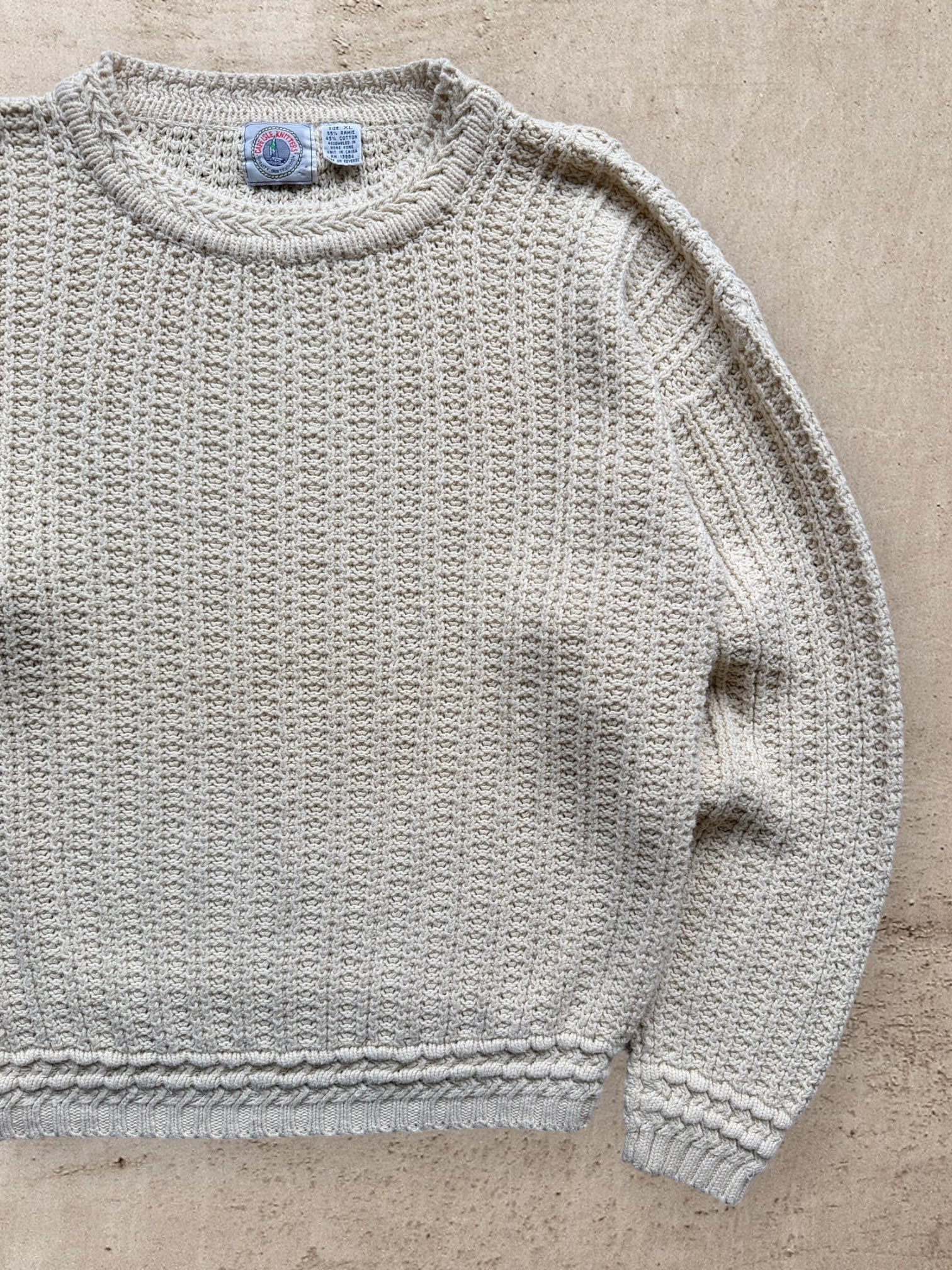90s Cap Isle Knit Sweater - Large