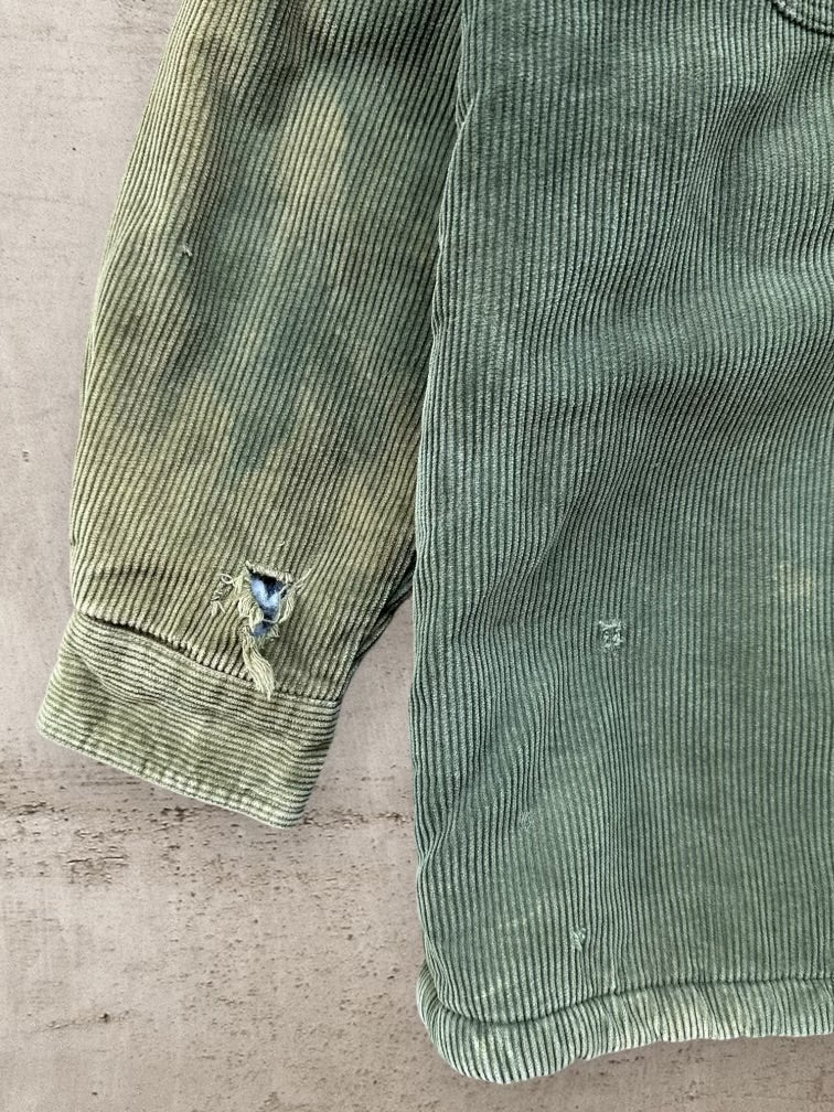 00s Field Master Sherpa Lined Faded Corduroy Button Up - XL