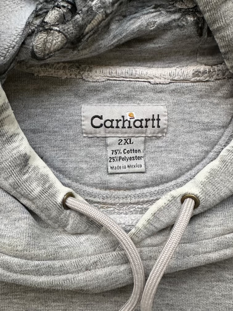 00s Carhartt Distressed Embroidered Hoodie - XXL