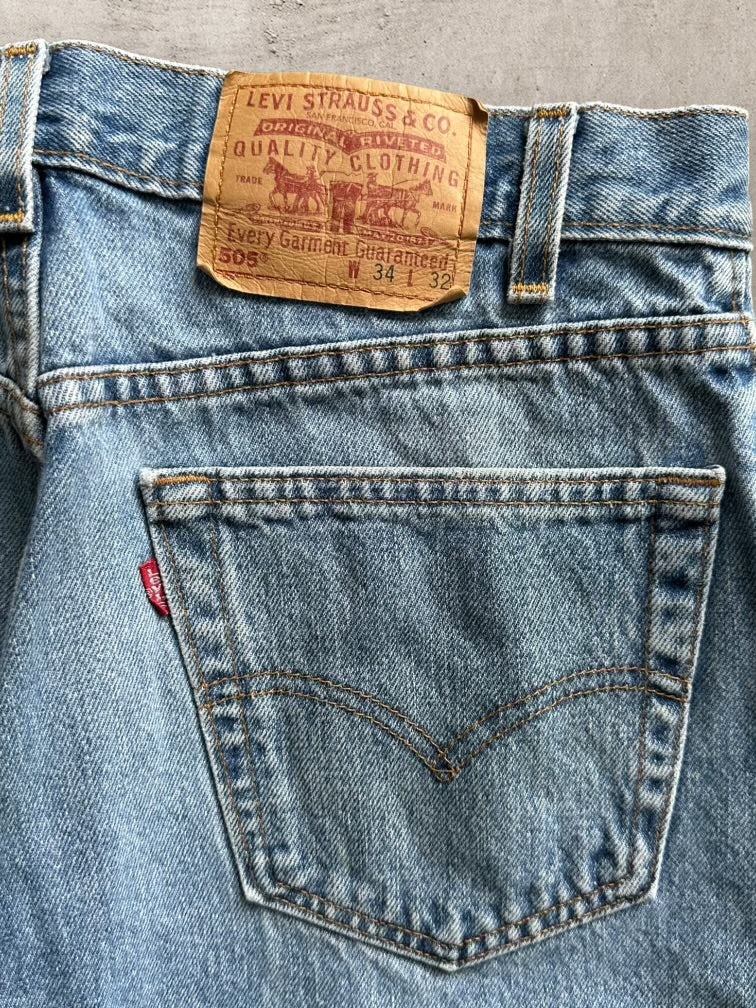 00s Levi’s 505 Straight Leg Denim Jeans - 34x32