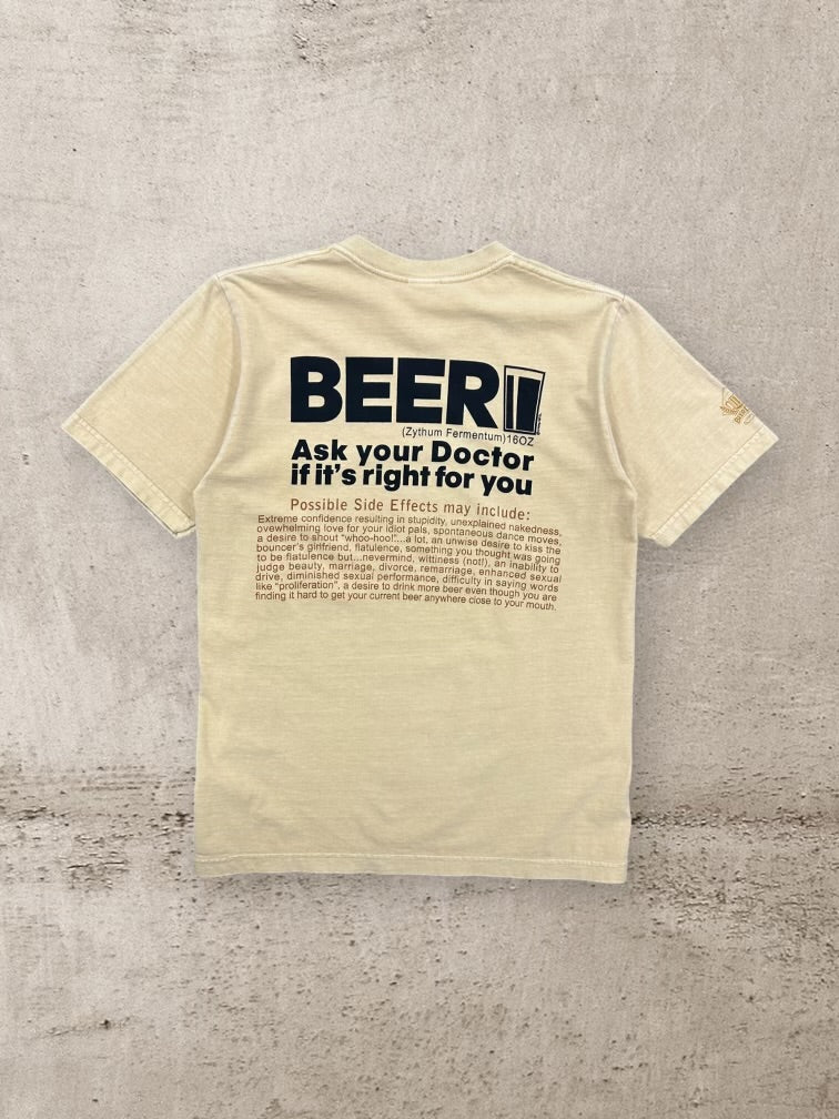 00s Beer Ask Your Doctor Graphic T-Shirt - Small