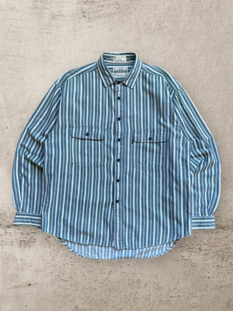 90s Levi’s Striped Button Up Shirt - XL