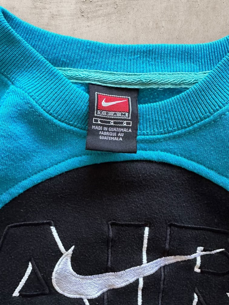 90s Nike Team Embroidered Color Block Crewneck - Medium