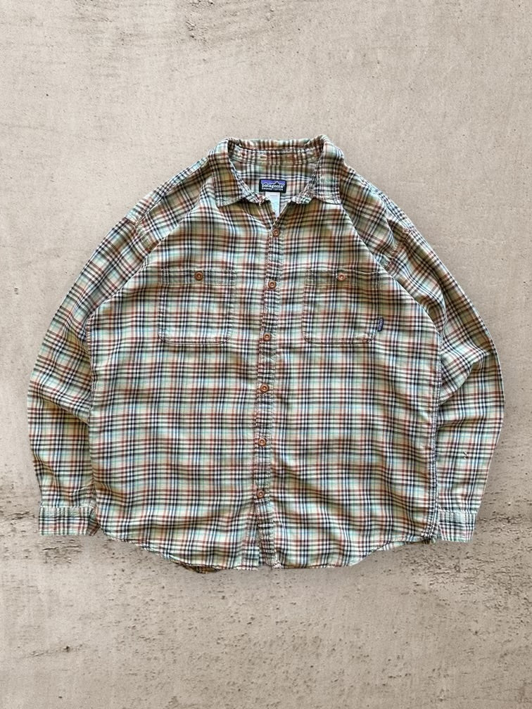 00s Patagonia Plaid Button Up Shirt - Large