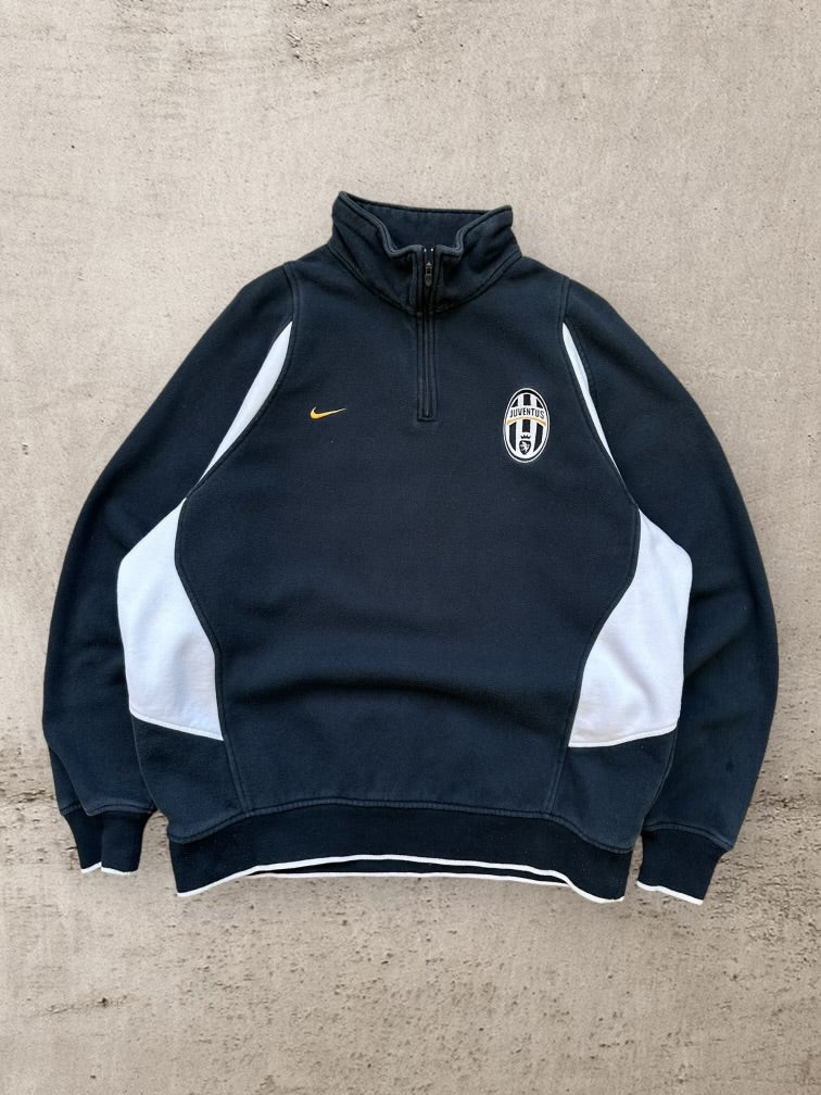 00s Nike Team Juventus Soccer 1/4 Zip Sweatshirt - Large