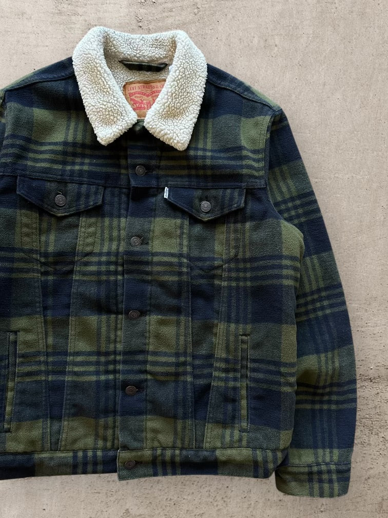 00s Levi’s Sherpa Lined Plaid Jacket - Large