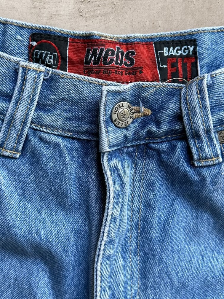 00s Webs Baggy Denim Carpenter Shorts - 34