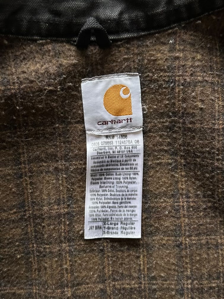 00s Carhartt Tan Wool Lined Detroit Jacket - XL
