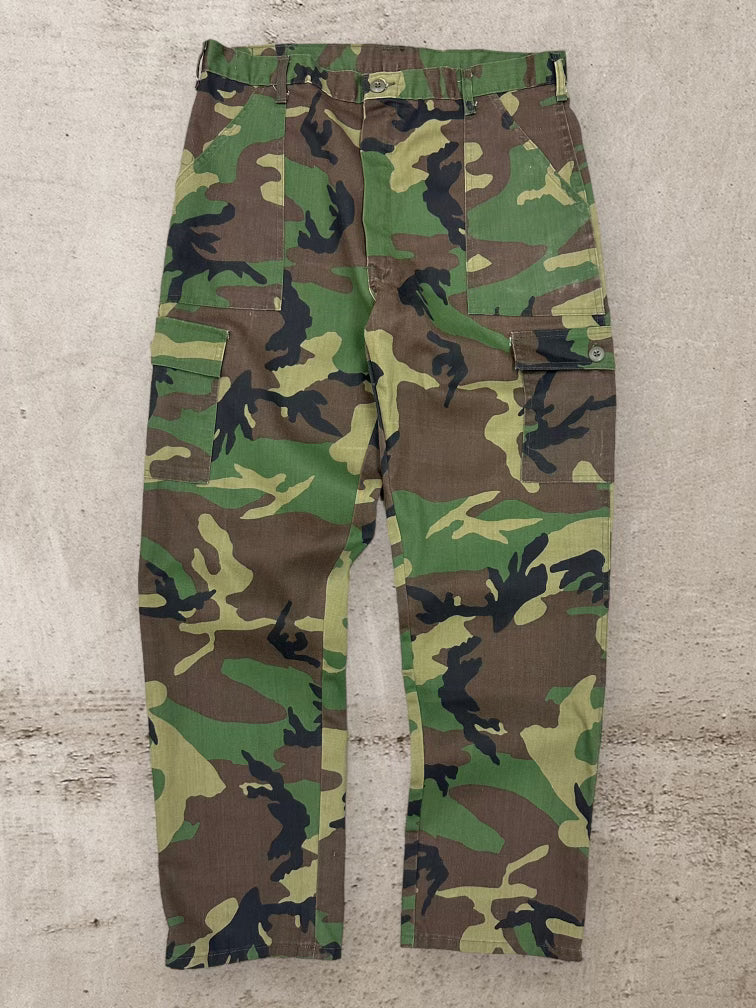 90s Military Camouflage Cargo Pants - 36x32