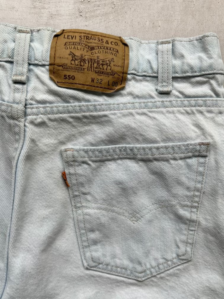 90s Levi’s 550 Orange Tab Denim Shorts - 32