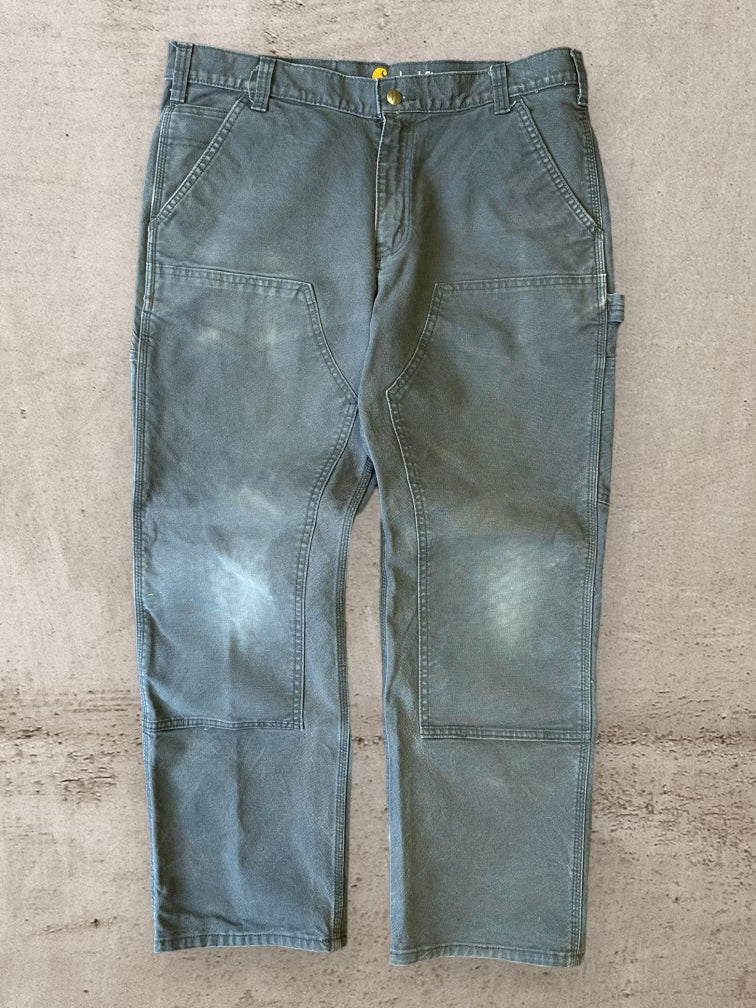 00s Carhartt Grey Double Knee Carpenter Pants - 36x30