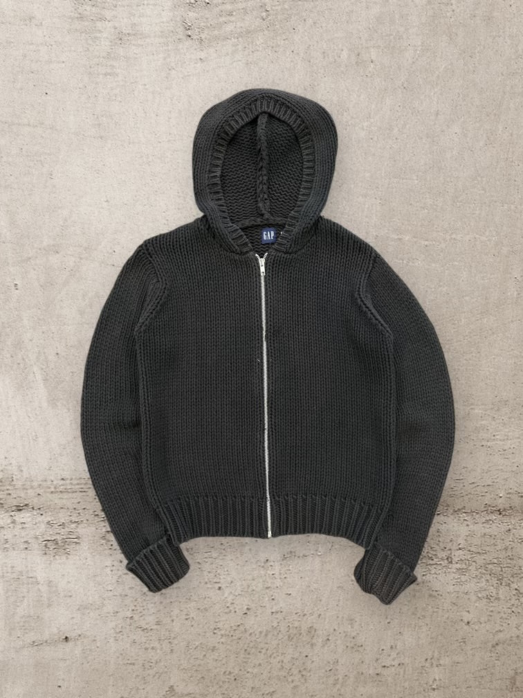 00s Gap Zip Up Knit Hoodie - Medium