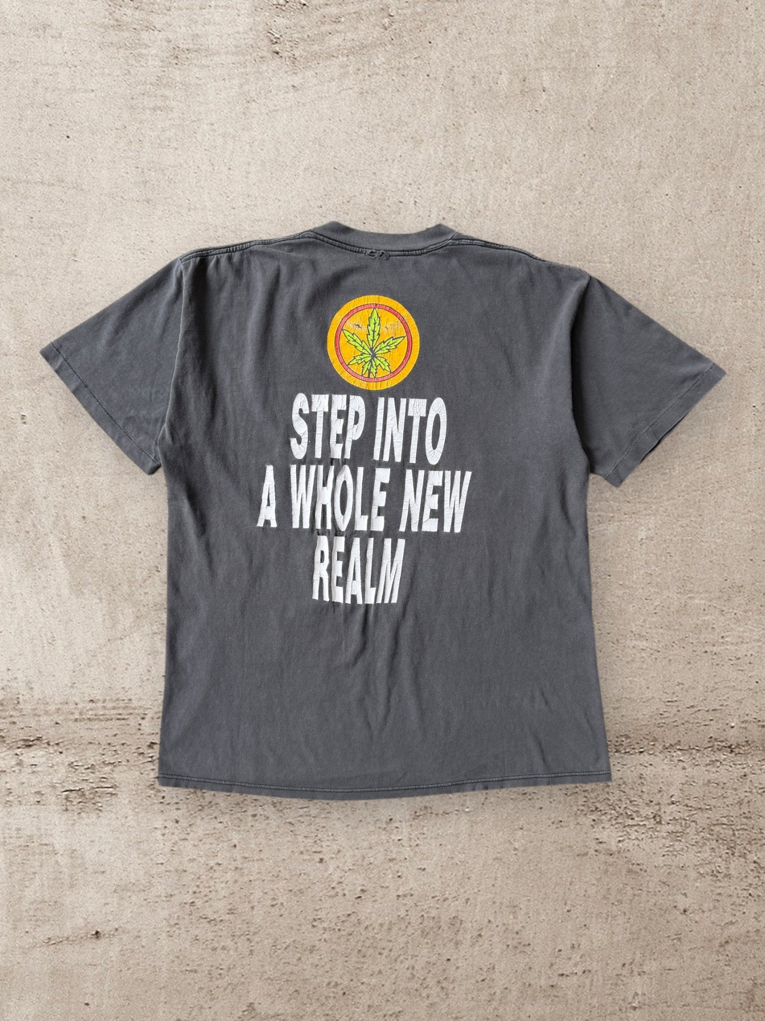 90s Cypress Hill Step Into a Whole New Realm Faded Graphic T-Shirt - Large