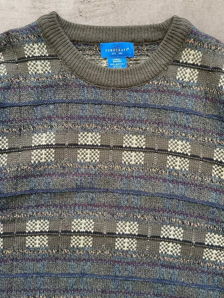 00s Towns Craft Multicolor Knit Sweater - Medium