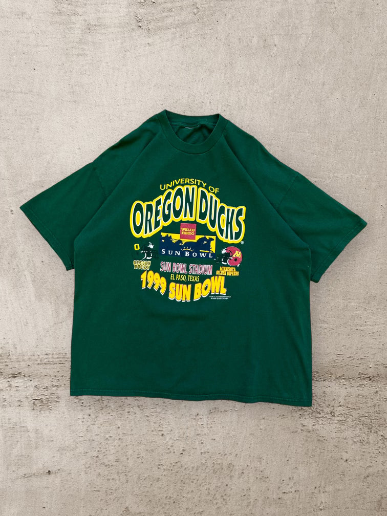 1999 University of Oregon Ducks Sun Bowl T-Shirt - XL