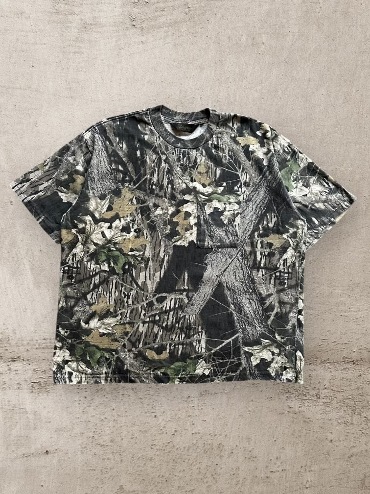 90s Liberty Mossy Oak Real Tree Camouflage T-Shirt - XXL