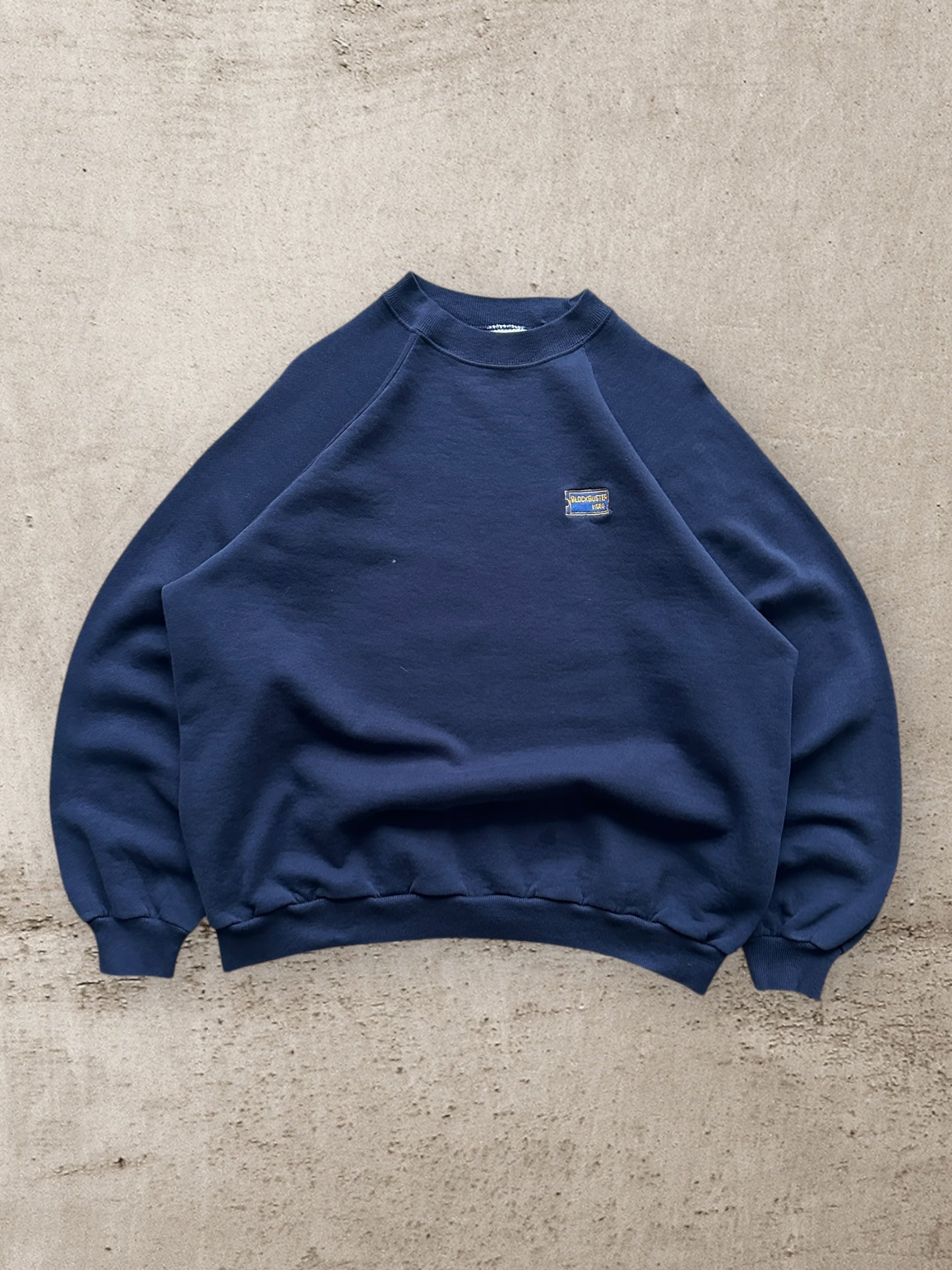 90s Block Buster Embroidered Crewneck - Large