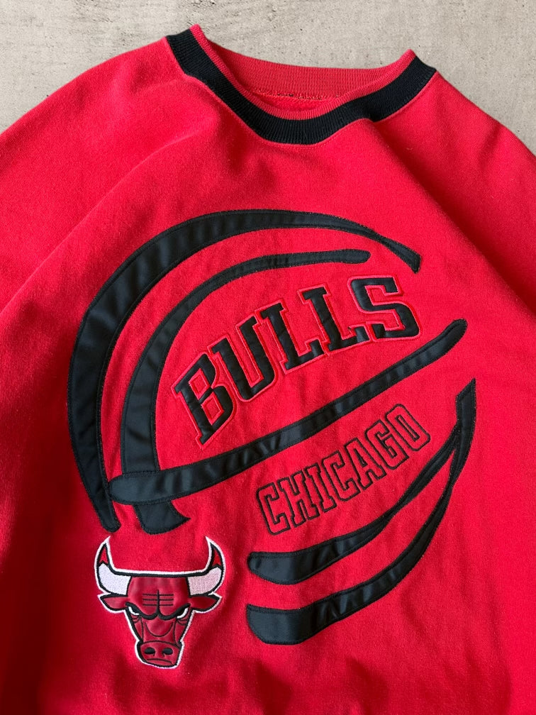 90s Chicago Bulls Color Block Crewneck - XL