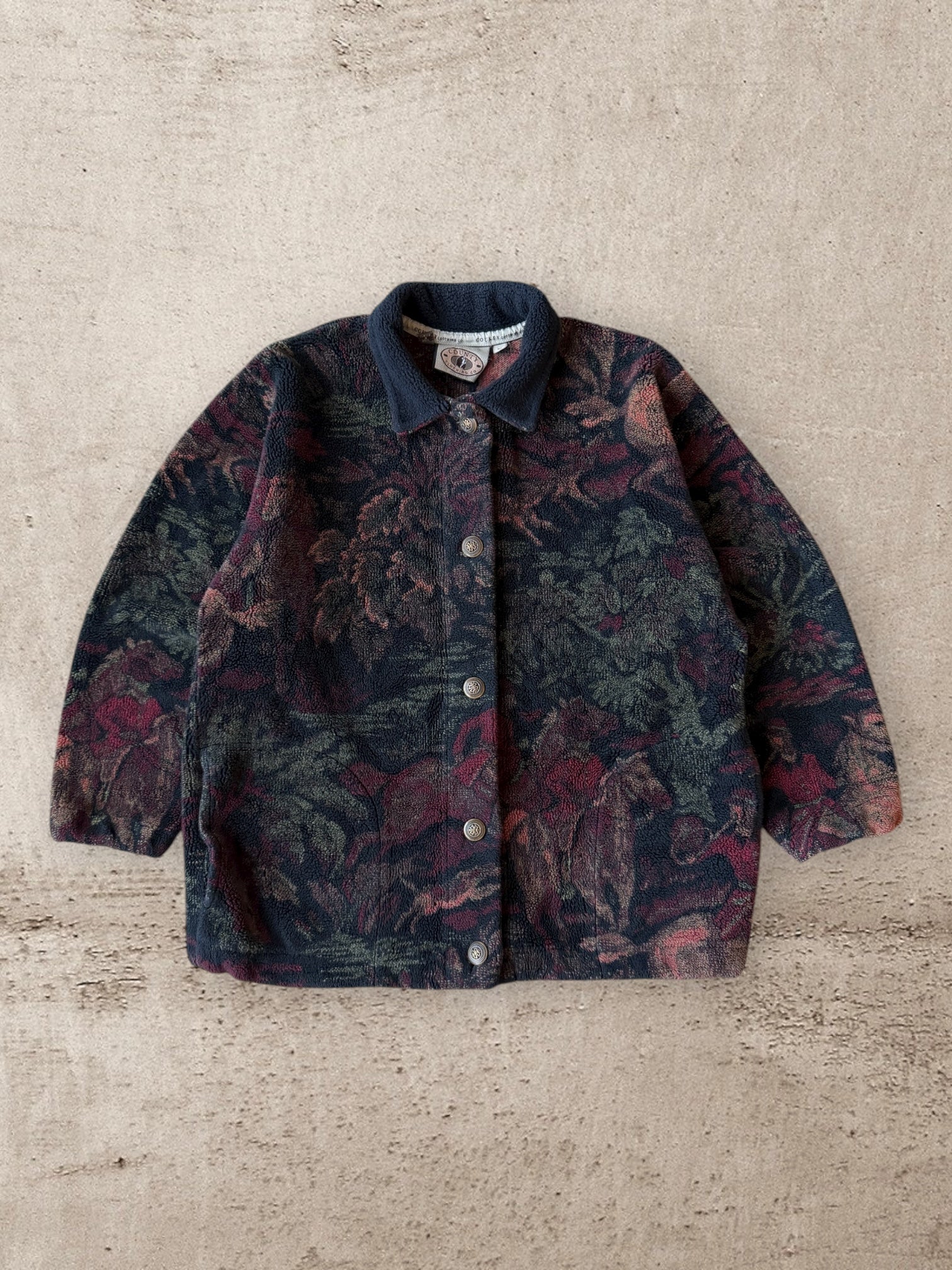 00s County Horse AOP Fleece Button Up - XL