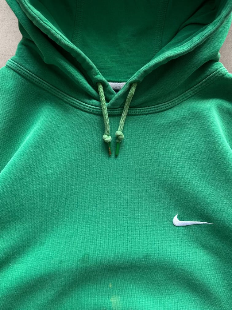 00s Nike Green Mini Swoosh Hoodie - XL