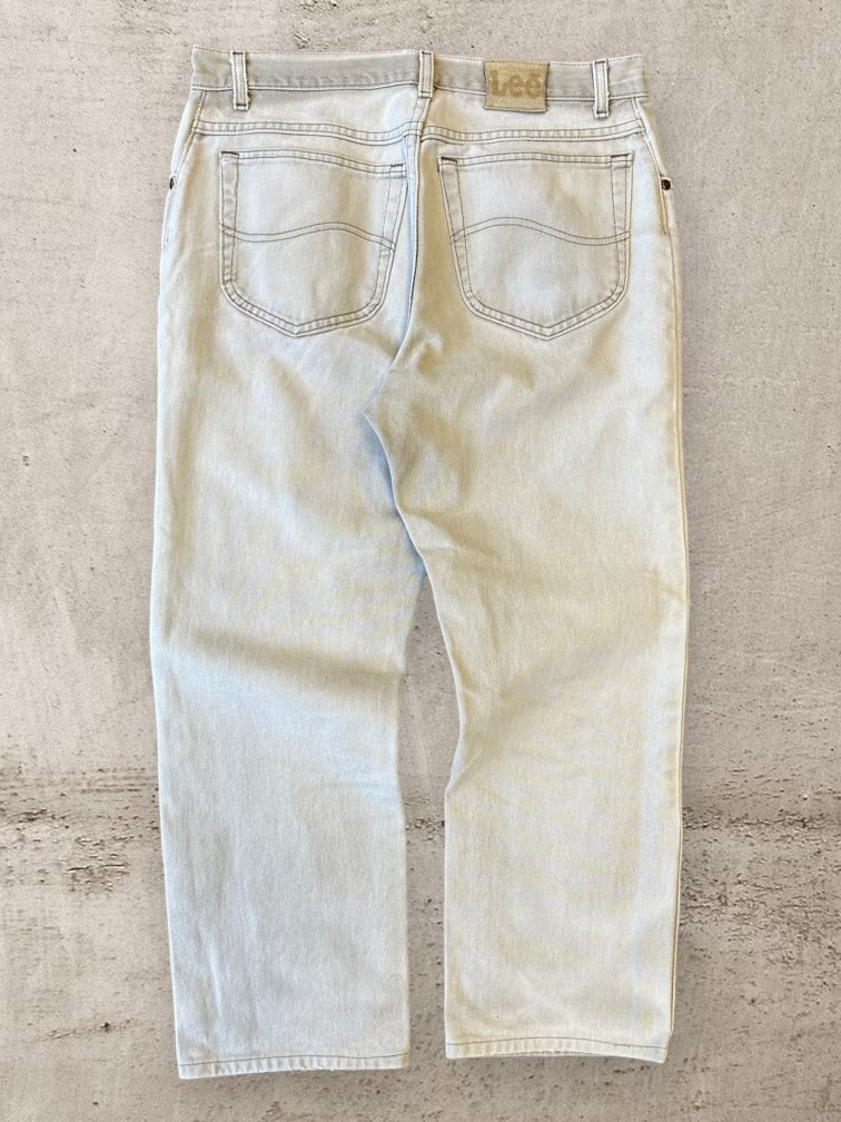 90s Lee Light Grey Denim Jeans - 32x27