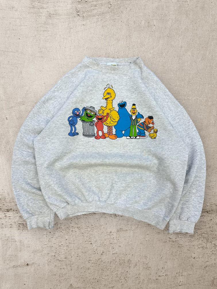90s Sesame Street Characters Graphic Crewneck - Large