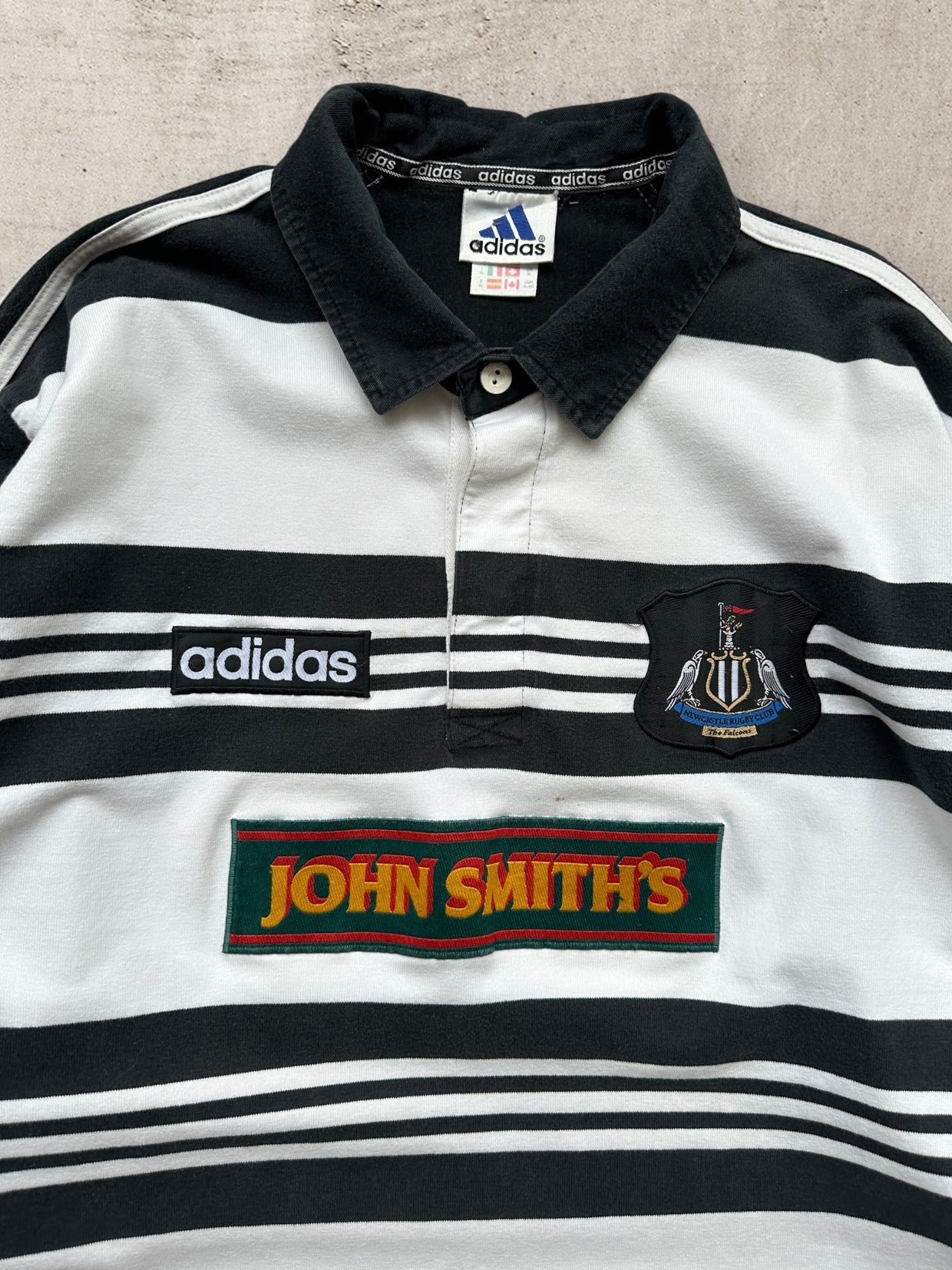 90s Adidas Newcastle Rugby Club Polo Shirt - XL