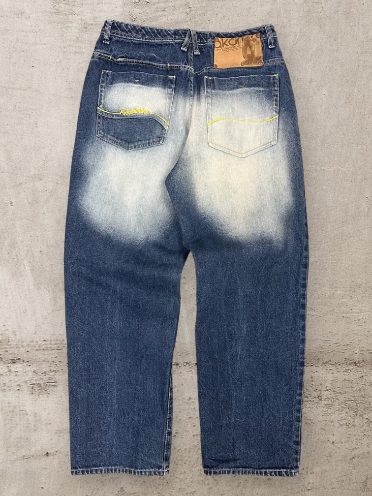 00s Akademiks Faded Wash Baggy Denim Jeans - 34x31