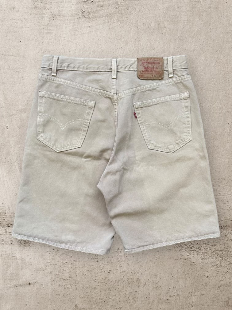 90'S Levi's 550 White Denim Shorts, Made in USA, Men's, W34, Vintage / eaa382659