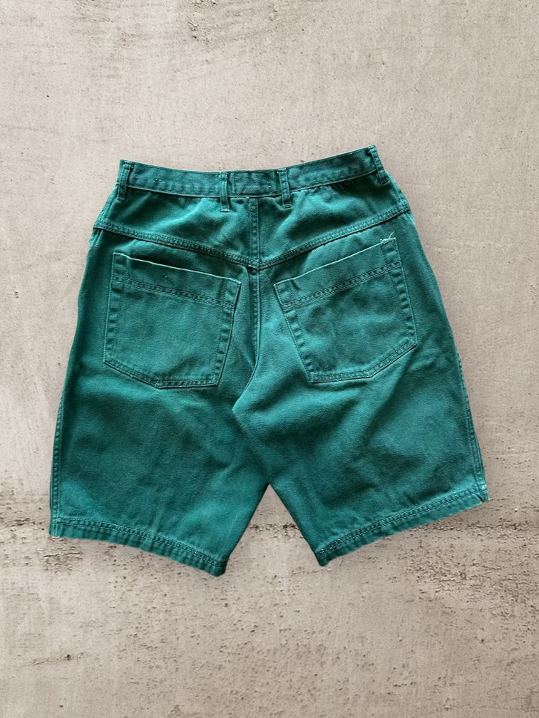 00s Giovanni Green Denim Shorts - 32