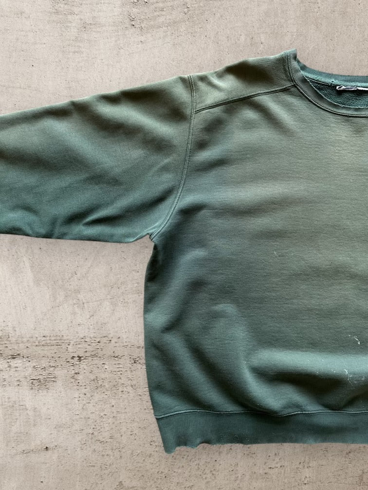 00s Faded & Distressed Green Crewneck - XXL