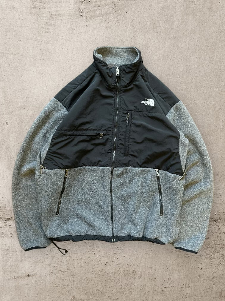 00s The North Face Black & Grey Full Zip Fleece - XL