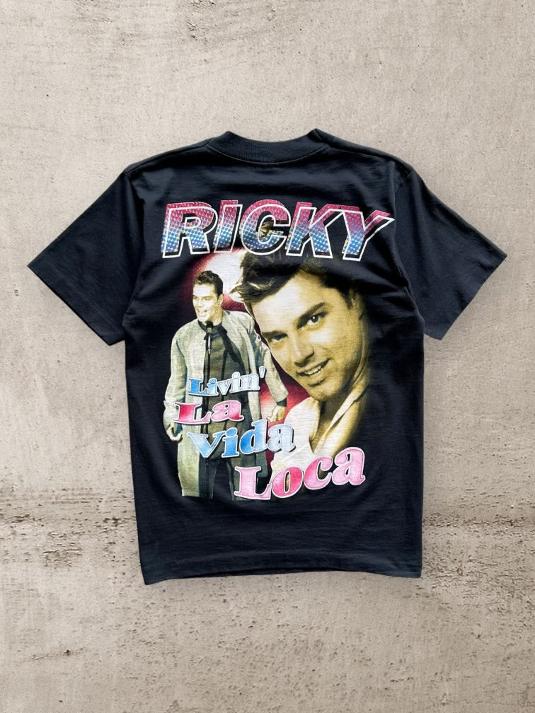 90s Ricky Martin Rap Style Graphic T-Shirt - Small