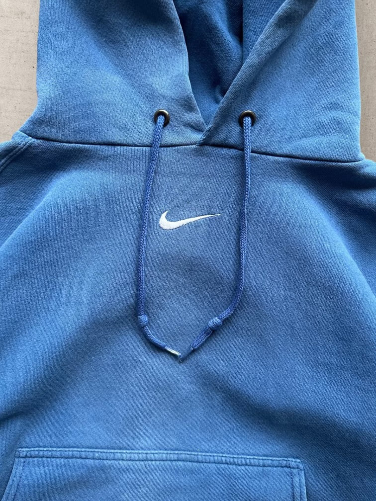 Nike Hoodie Center Swoosh Baby Blue selling Vintage M