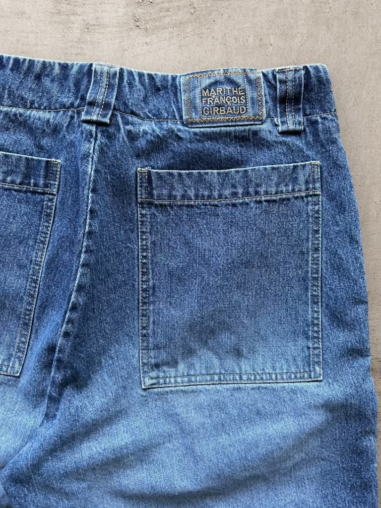 00s Marithe Francis Girbaud Strap Denim Shorts - 36