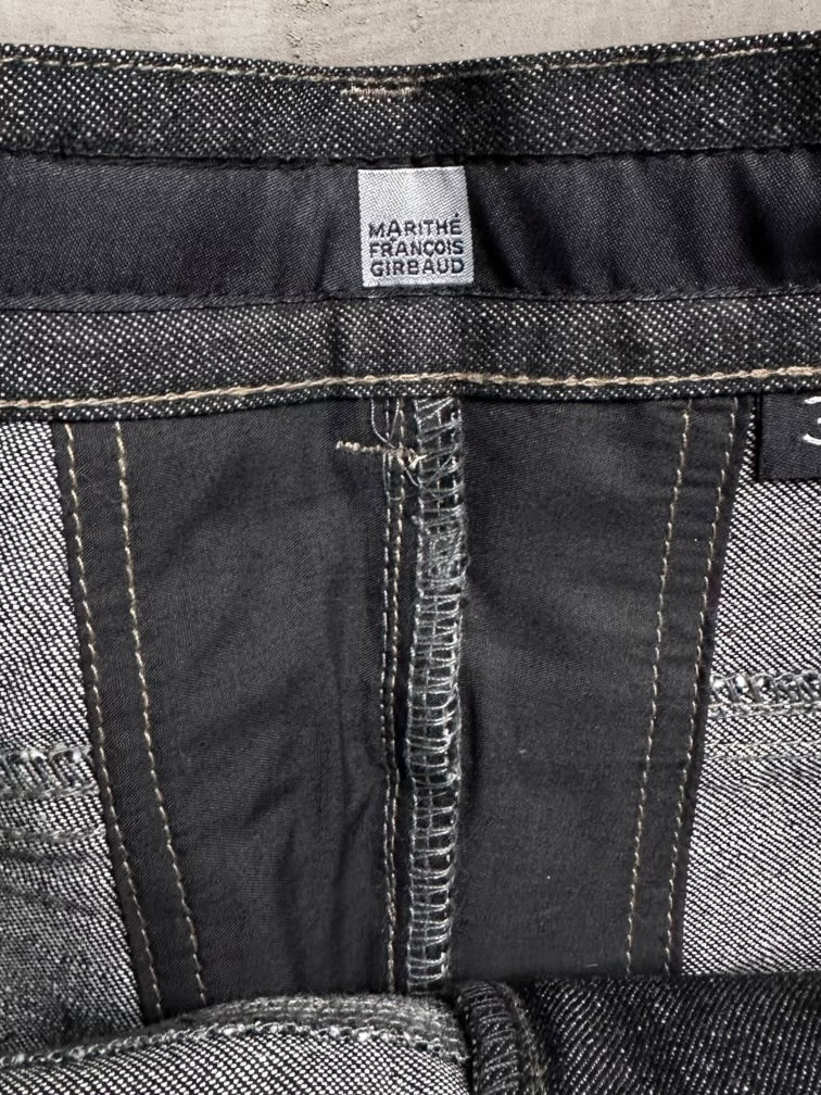 00s Marithe Francis Girbaud Black Denim Jeans - 38x32