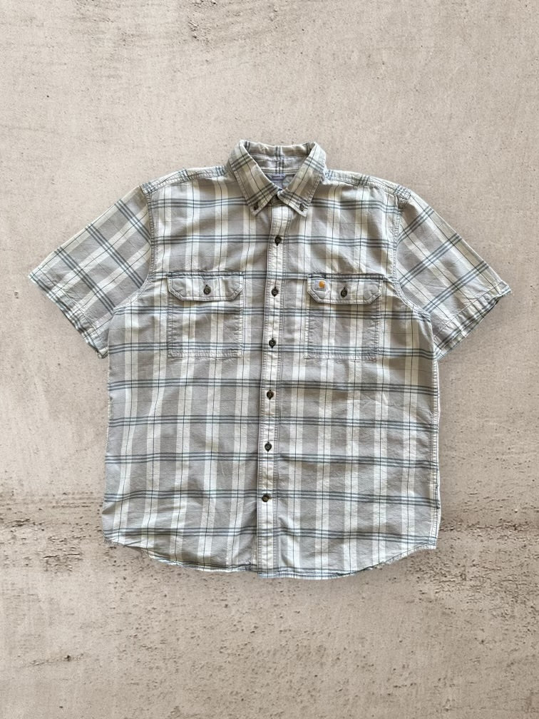 00s Carhartt Plaid Button Up Shirt - Large