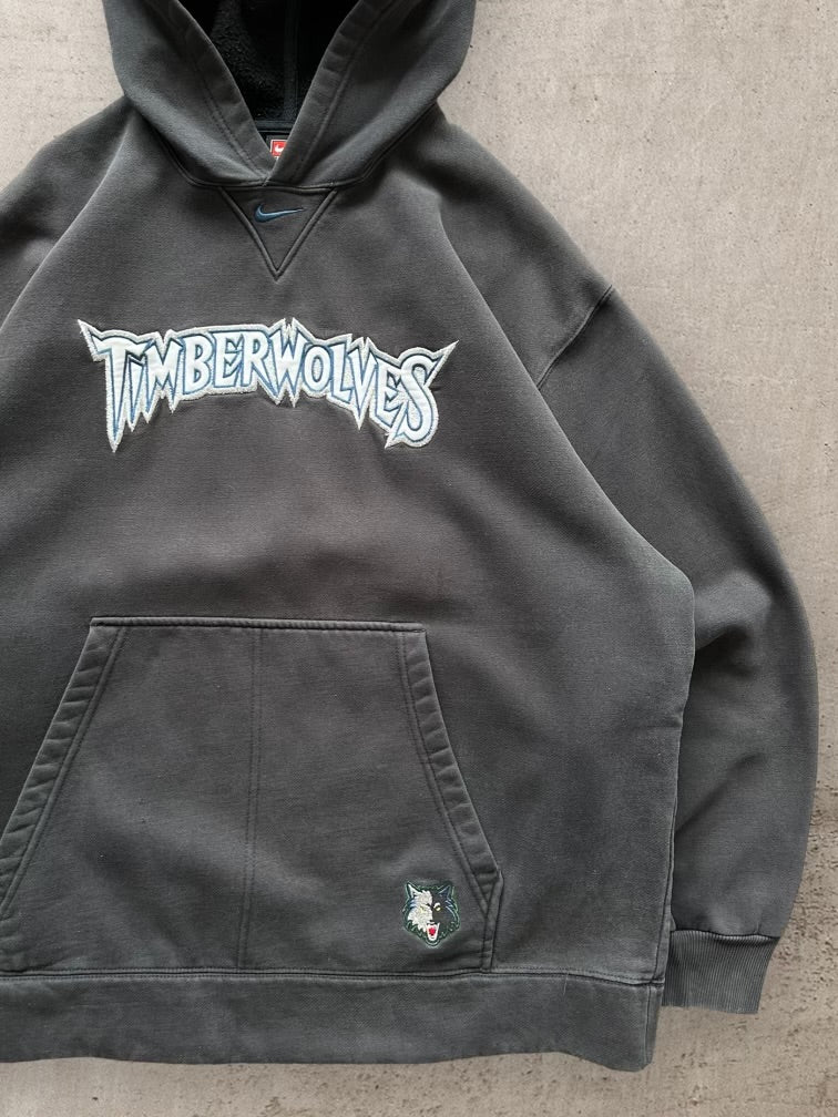 00s Nike Timber Wolves Center Swoosh Hoodie - Large