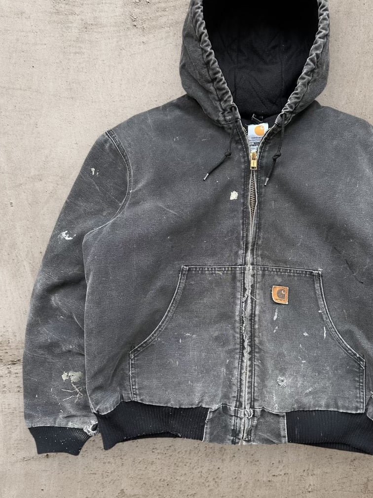 00s Carhartt Distressed Hooded Jacket - Large