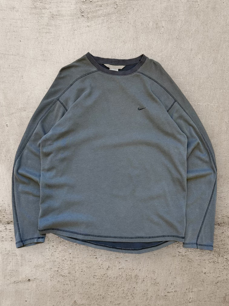 00s Nike Contrast Stitching Long Sleeve Shirt - Large