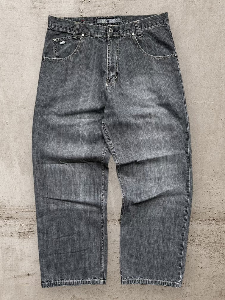 00s Mecca Industries Faded Black Denim Jeans - 36x32