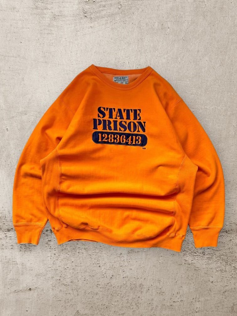 00s State Prison Embroidered Crewneck - XXL