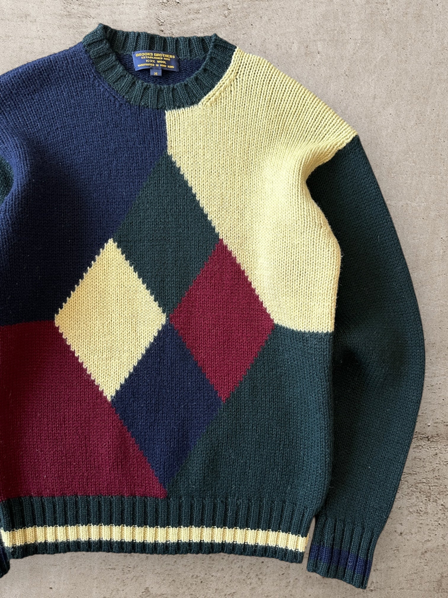 00s Brooks Brothers Geometric Knit Sweater - Medium