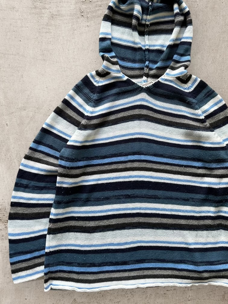 00s Fiorlini Striped Knit Hoodie - XL