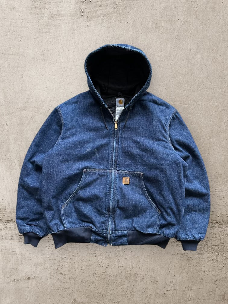 00s Carhartt Denim Hooded Jacket - XL