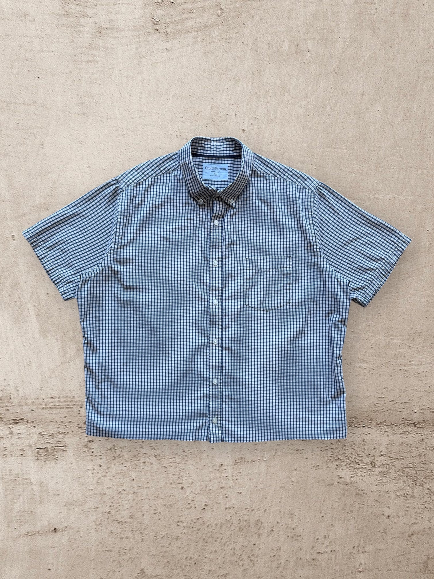 00s Croft & Barrow Cropped Plaid Button Up Shirt - XL